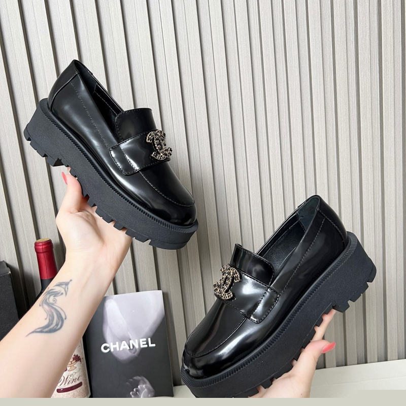 Ch*el leather shoes